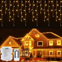 remote control led fairy icicle light string 3 5m 96leds window curtain lights for birthday xmas holiday indoor outdoor decor