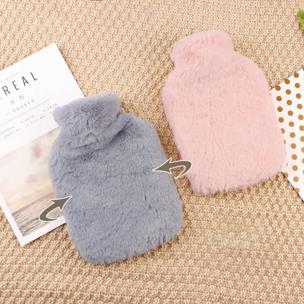 

Сумка для горячей воды, утолщенные плюшевые бутылки высокой плотности из ПВХ, зимние бутылки с теплой крышкой для рук, сумка для горячей вод...