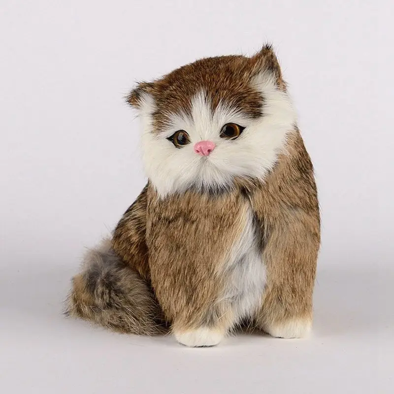 

Кукла в виде кошки из пластика и меха, 16 х12 см
