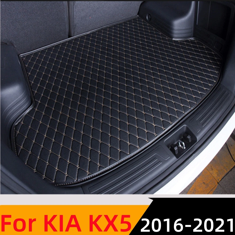 

Sinjayer Car AUTO Trunk Mat ALL Weather Tail Boot Luggage Pad Carpet Flat Side Cargo Liner Cover FIT For KIA KX5 2015 2016-2021