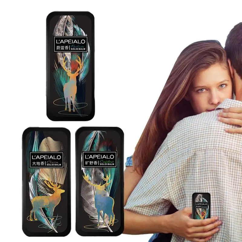 

Mens Solid Cologne Chinese Printing Style Balm Cologne For Men Natural & Organic Ingredients 3pc Men Travel Solid Cologne