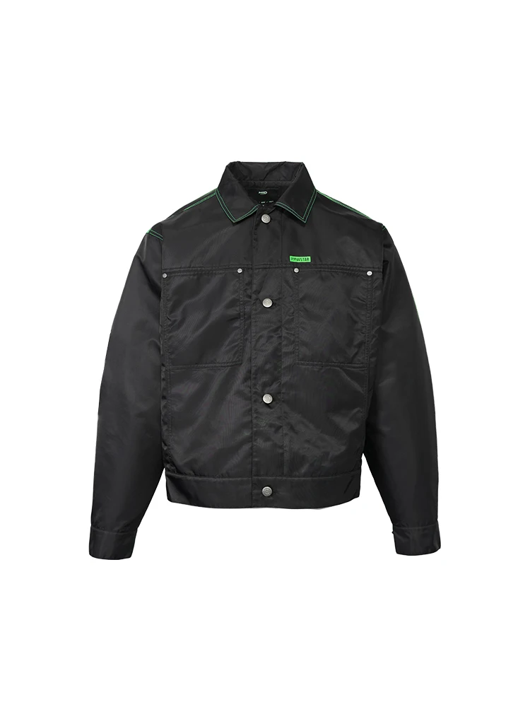 PMW New Nylon Jacket for Men Black High Street Fashion Trend Outerwear Youth Populari Spring Autumn Winter Regular Fit Oute... |
