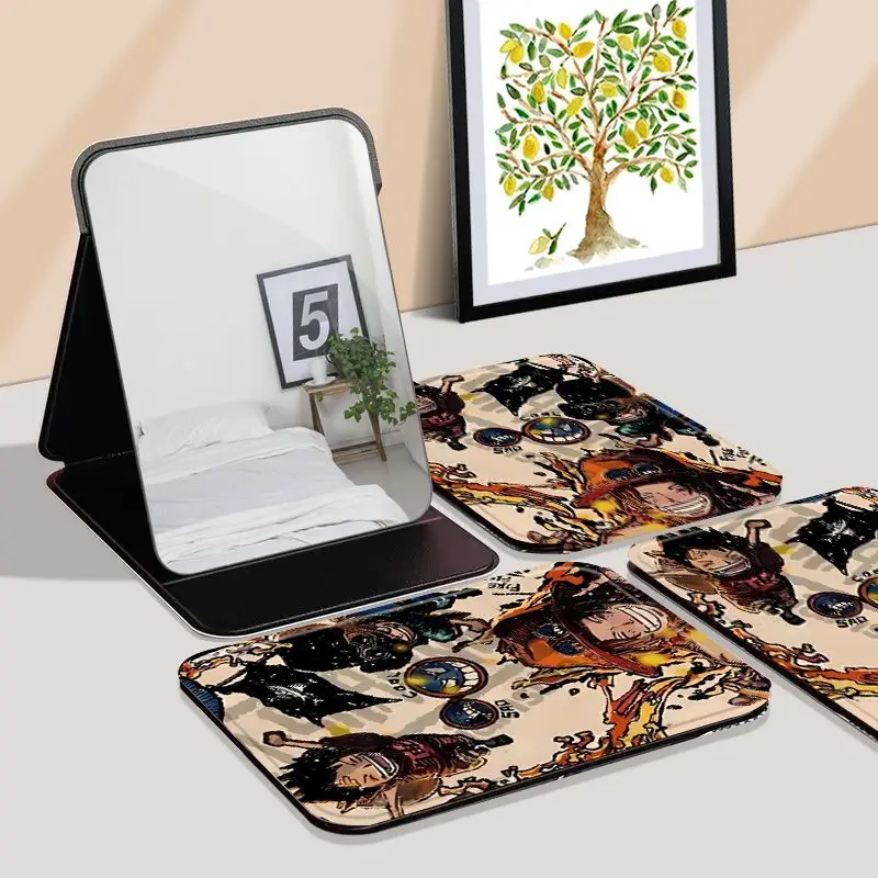 Аниме One Piece Portgas d Ace Trafalgar Law складное косметическое зеркало для хранения