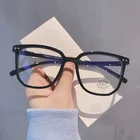 Прозрачная оправа для компьютерных очков для мужчин и женщин, квадратные антибликовые очки с защитой от синего света, оптические аксессуары для зрения