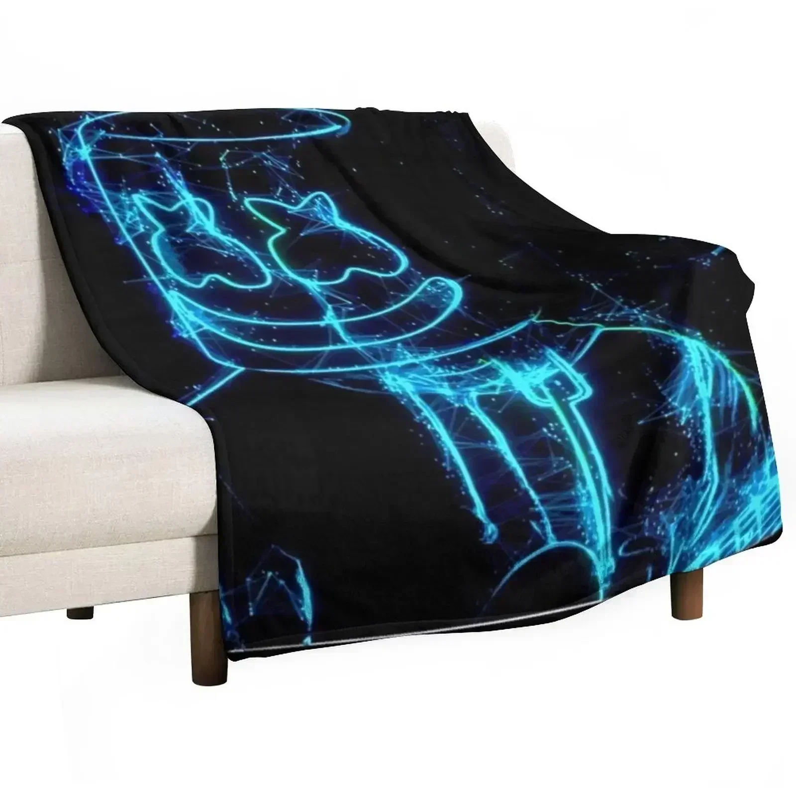 Фото Плед Marshmello Lighting Throw Blanket, теплый и мягкий, для дивана, многофункциональный, для зимних покрывал и одеял. №1