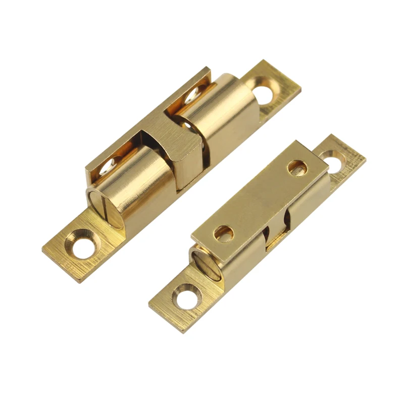 

10PCS 4Sizes Cabinet Door Closet Brass Double Ball Catch Tension Latch Touch Beads Lock Door Spring Clip Gold Tone FG1183