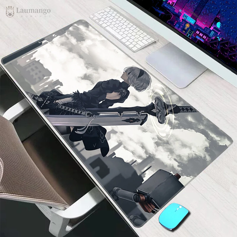 

Mouse Pad Nier Automata Anime Carpet Tapis De Souris Gaming Accessories Gamer Pc Completo Desk Mat Keyboard Varmilo Big Mousepad