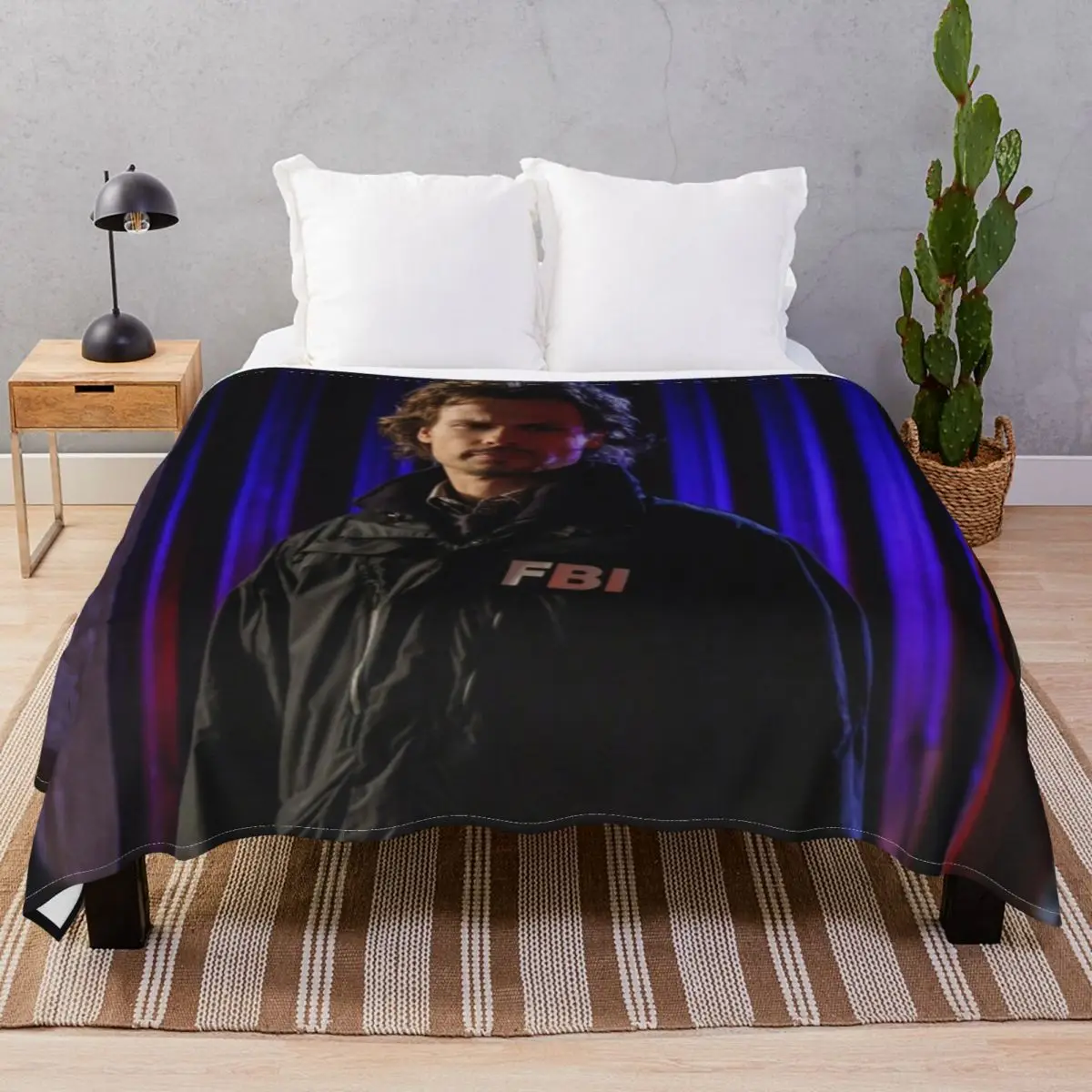 

Fbi Goob Blanket Flannel Summer Super Soft Throw Blankets for Bed Sofa Camp Office