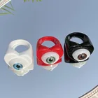 Яркие разноцветные бриллиантовые кольца в стиле бохо из акриловой смолы, кольца в форме сердца на удачу для женщин, летняя защита для девушек, ювелирные аксессуары