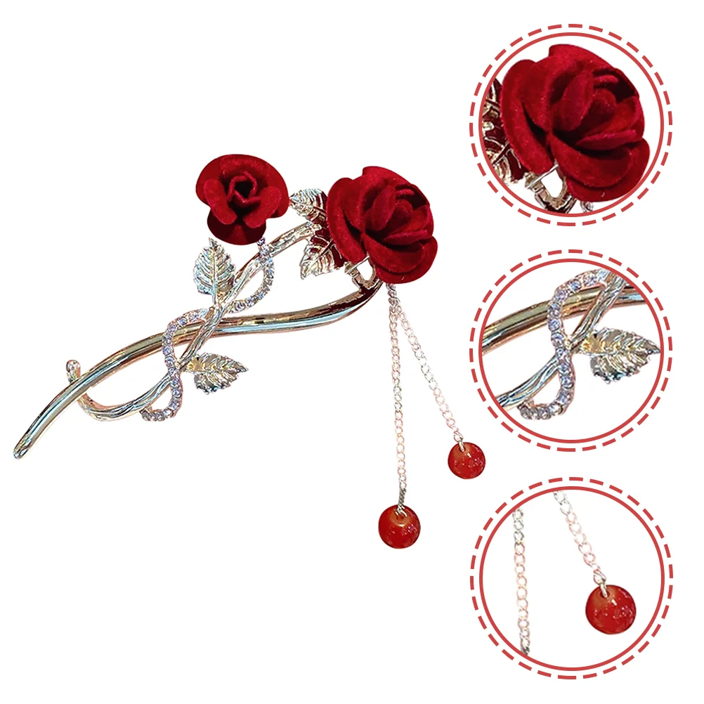 

Flower Hair Clip Hair Pieces Women Floral Hair Clip Flower Hair Accessories Grip The Flowers Rose Clip Women Hair Clip