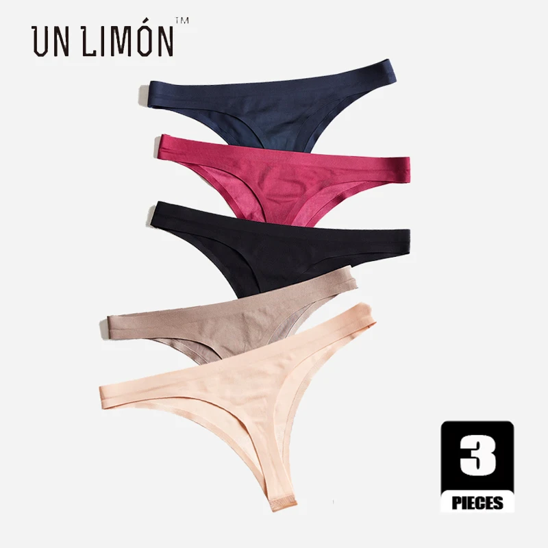 

UNLIMON Women Seamless Ice Silk Low Waist Bikini Panties