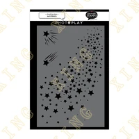 2022 new shooting stars layering stencils painting diy scrapbook coloring embossing paper card album craft decorative template