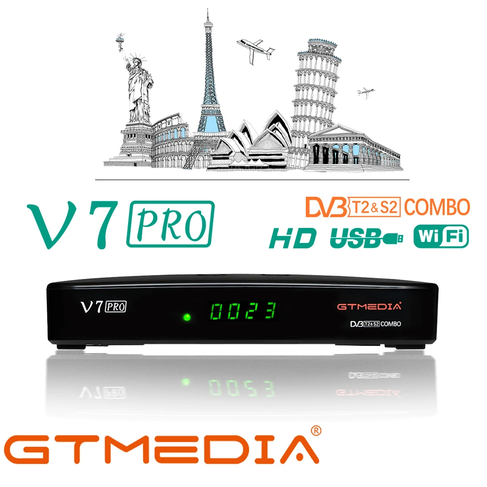 Спутниковый ресивер GTMedia V7 Plus/Pro внешний декодер 1080P Full HD USB WIFI Powervu Biss Key |