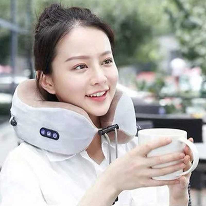 

Multifunctional Electric Neck Massager U-shaped Pillow Massage Pillow Portable Shoulder Cervical Massager Travel Home Car Relax