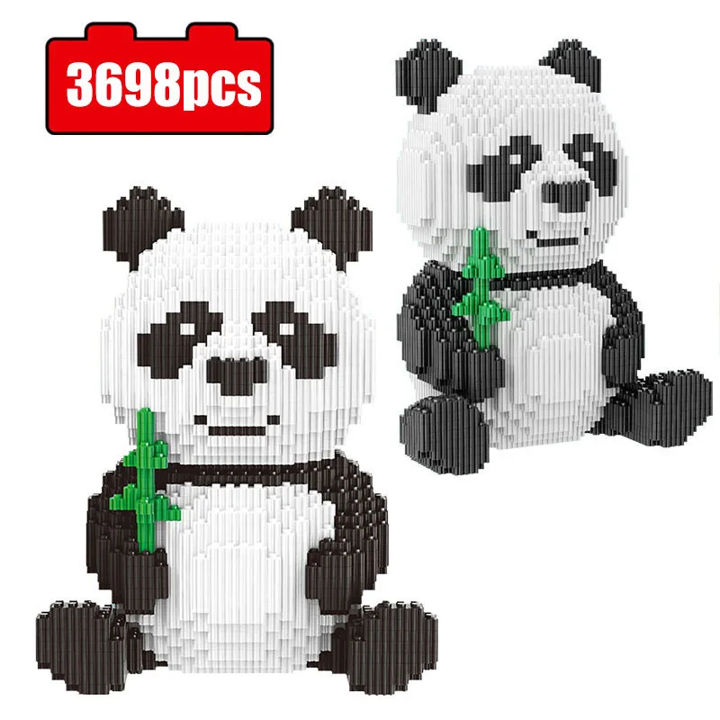 

1368pcs Panda Assembled Toy Building Blocks Mini Micro Educational Animals 3D Diamond Bricks Constructor Toys for Children Gifts