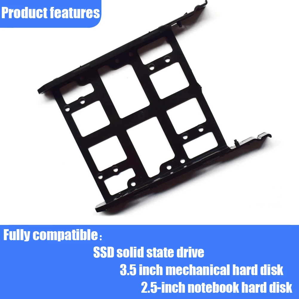 Plastic HDD SSD Mounting Adapter Bracket for 2.5 inch / 3.5 inch PC Hard Drive Enclosure Tray Holder images - 6