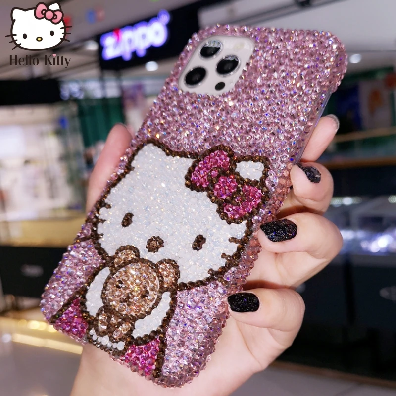 

I Phone 13 Pro Max I Phone 11 Phone 14 Case Xs Czech Diamond 6 Cute Cartoon Hello Kitty 8 Plus Protective Case 7 Female 12 Gift
