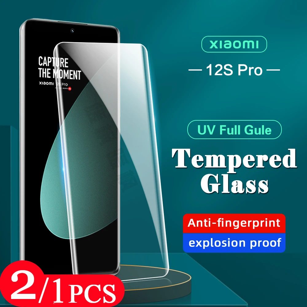 

2/1 шт. полное покрытие УФ-стекло для xiaomi 10 11 12 12s Ultra 10s 12x13 pro защита для экрана телефона УФ Закаленное стекло Защитная пленка