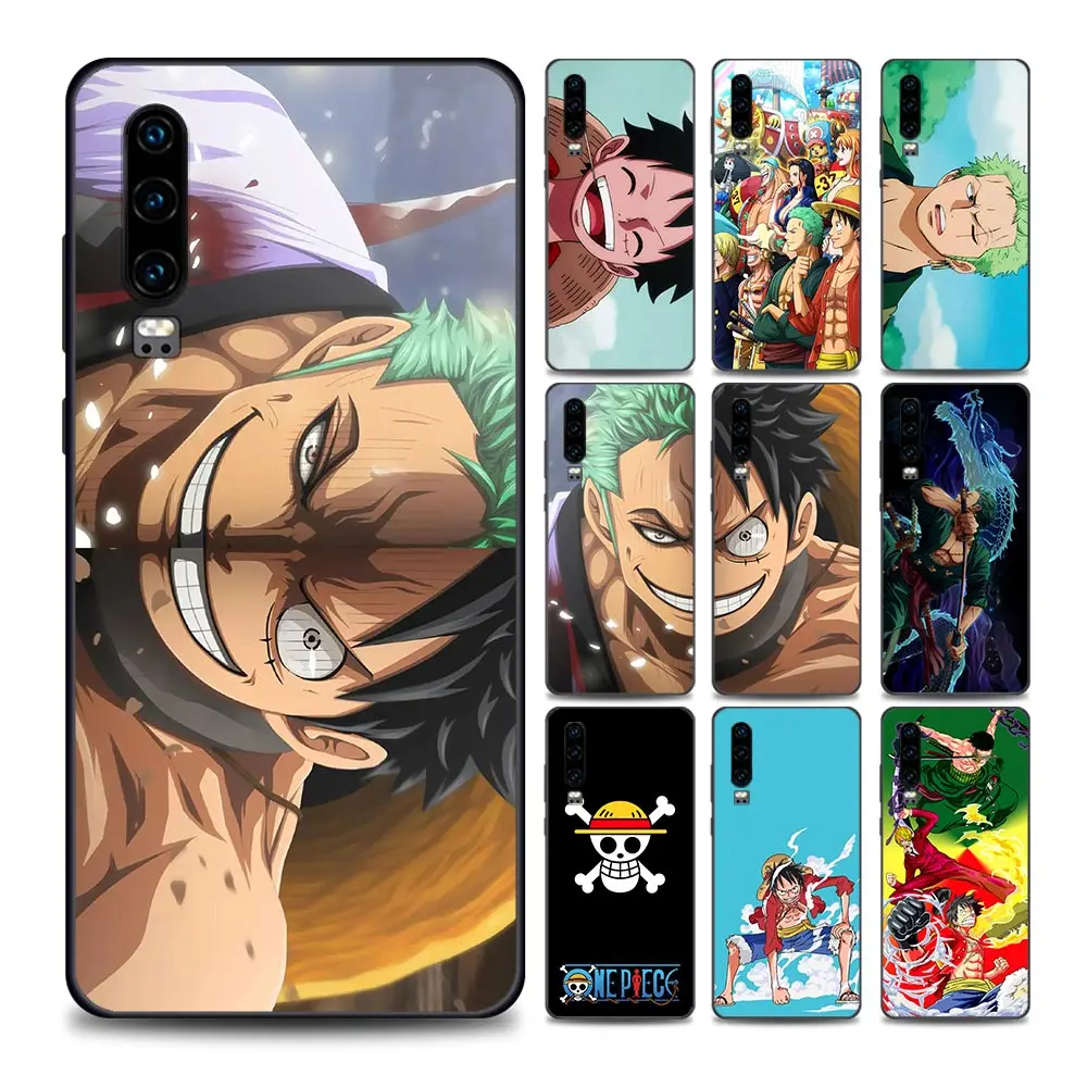 

Phone Case for Huawei P10 Lite P20 Pro P30 Pro P40 Lite P50 Pro Plus P Smart Z Soft Silicone Japan Anime One Piece Luffy Zoro