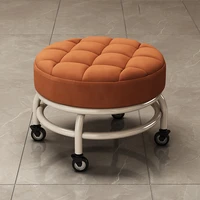 low mobile stool office chair small round metal modern protable stool creative living room sgabelli cucina minimalist furniture