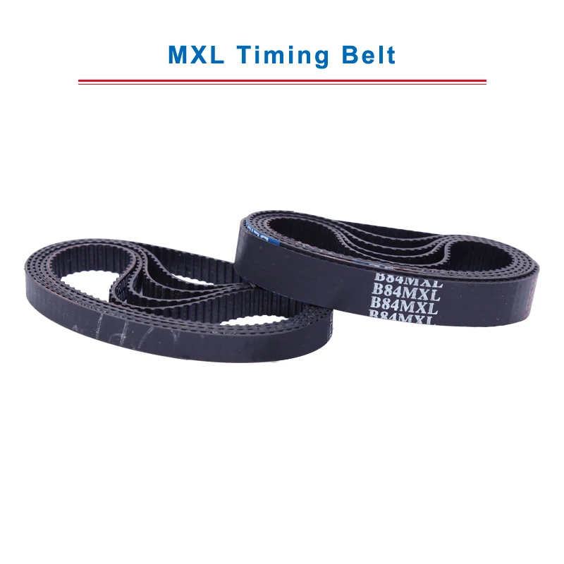 

2 pcs MXL Timing Belt model-83/84/85/85.5/86/87/88/89/90.4/91MXL Rubber Transmission Belt Width 6/10mm For MXL Timing Pulley