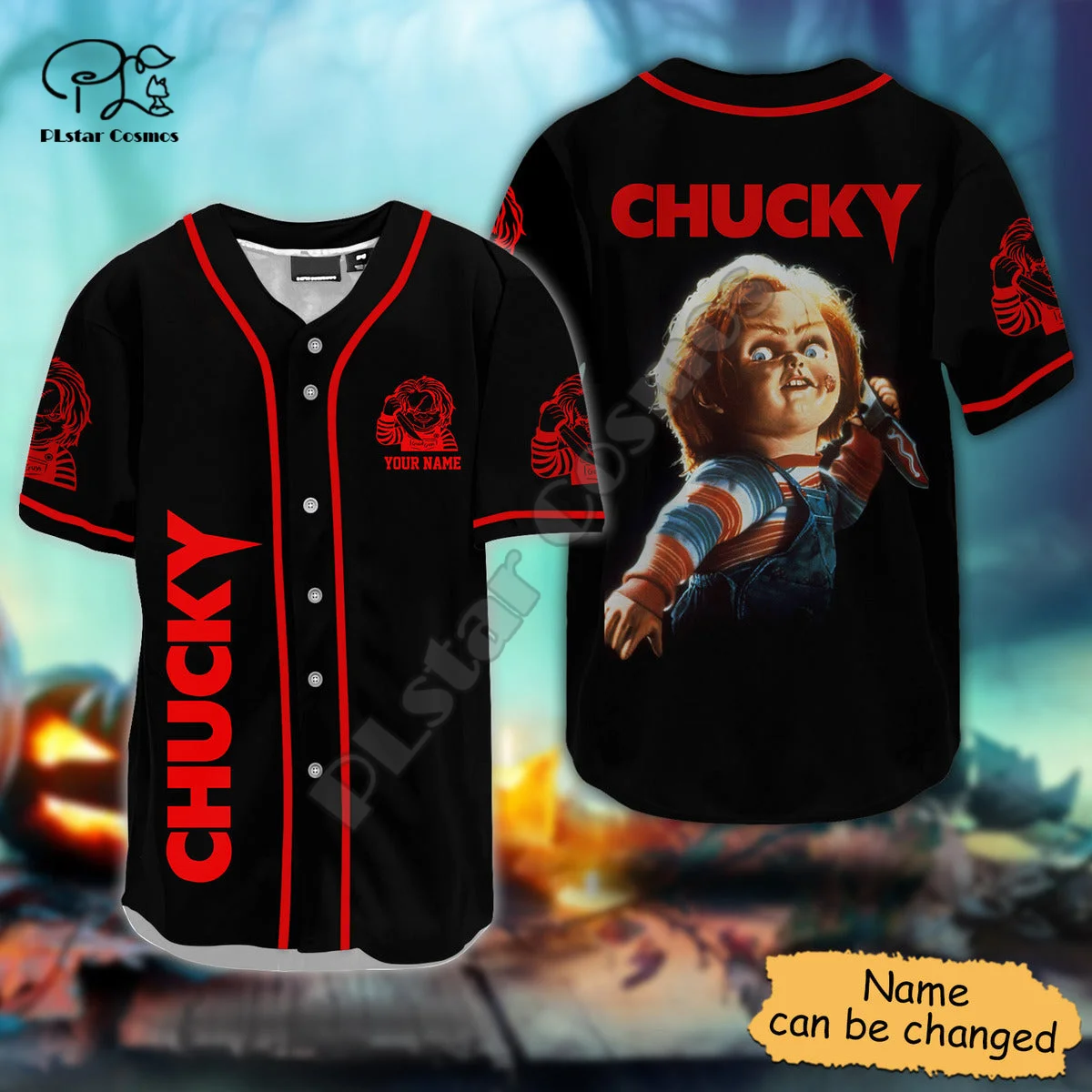 Halloween Cosplay Michael Myers Horror Terror Movie Character 3DPrint Funny Casual Summer Baseball Shirts Jersey Short Sleeves B