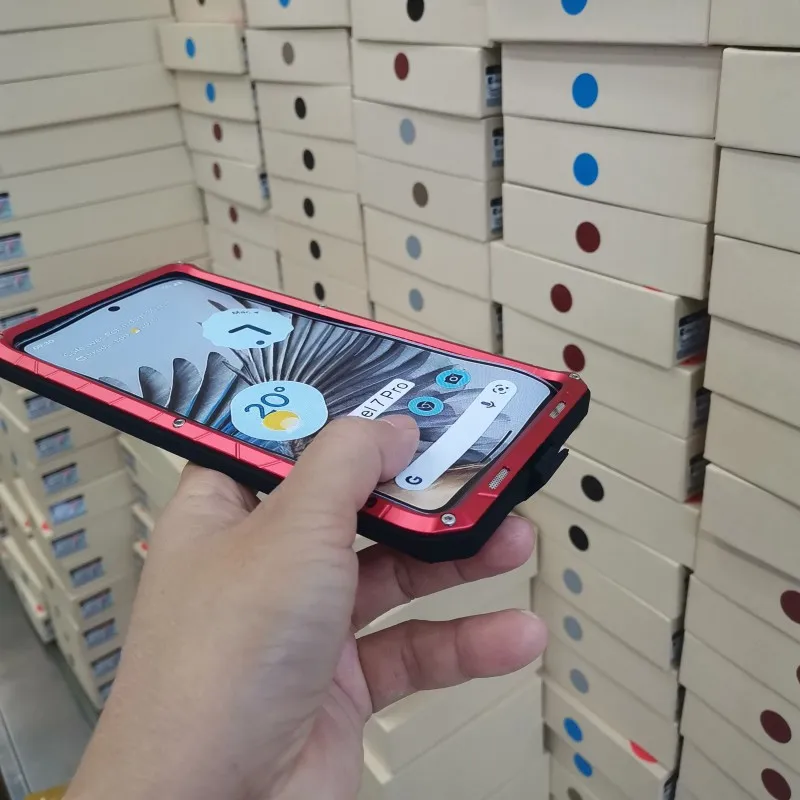 Armor Aluminum Metal Case For Google Pixel 7 Pro Silicone Shockproof Heavy Duty Protection Cover For Pixel 6 Pro Shell Case