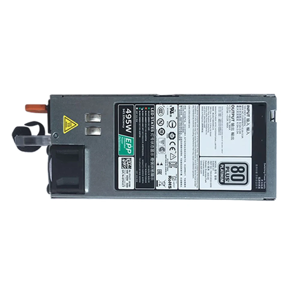 Оригинальное переключение 495 Вт для DELL R830 R730 R630 R530 T630 T430 T330, серверный блок питания, E495E-S1 D495E-S1