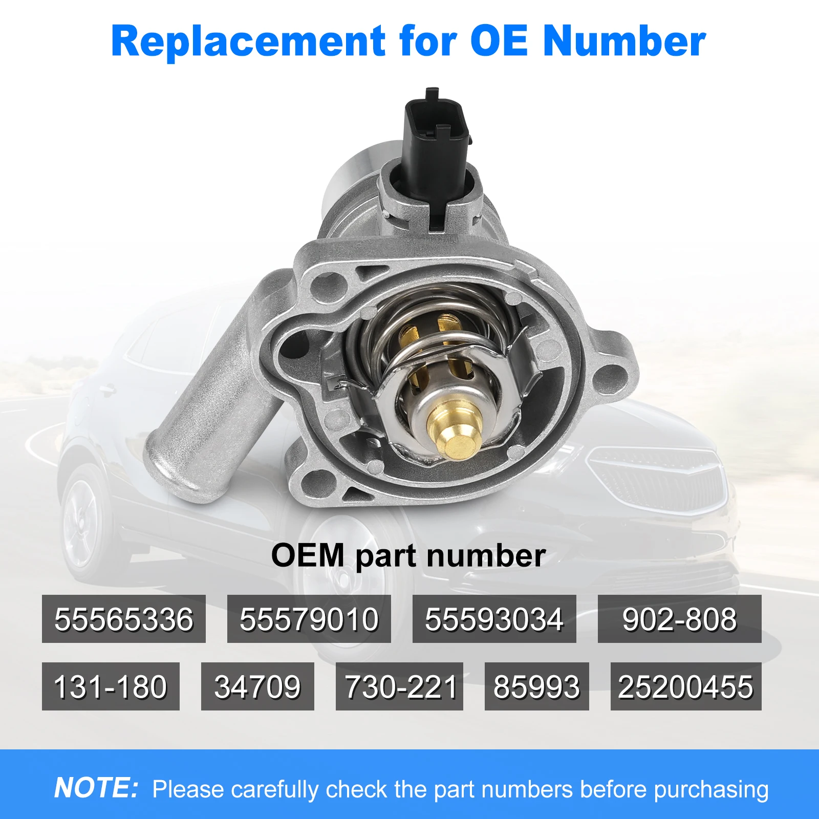 Алюминиевый корпус термостата охлаждающей жидкости для двигателя Chevy Cruze 2011-2016 Trax