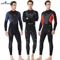 men full body 3mm neoprene wetsuit one pieces surf swimming thermal wetsuit cold water scuba diving spearfishing suit 3 colors