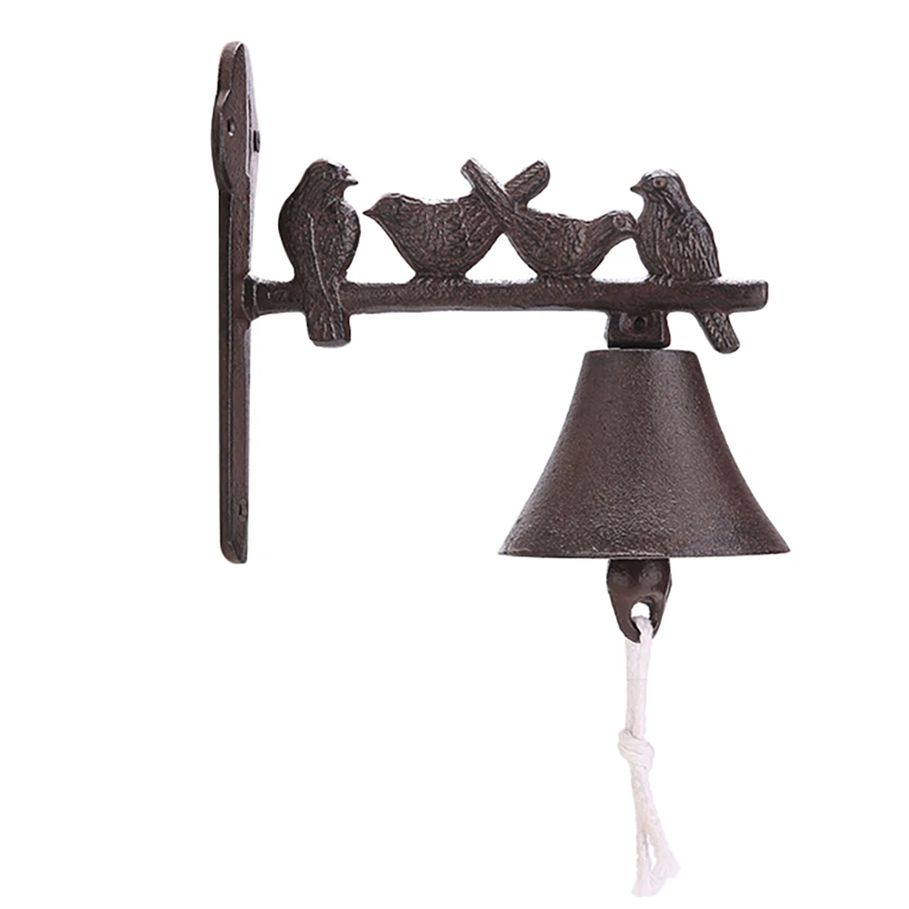 

Vintage Cast Iron Wall Mounted Doorbell European Classical Cast Iron Door Bell Garden Wall Doorbell Home Decor B