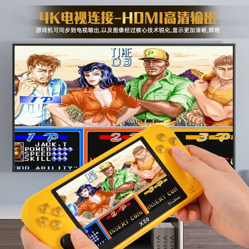 

X20 Handheld Arcade 5.1-inch Hd Portable Palm Game Machine Retro Ps Rocker Handheld Gba Game Console Built-in 10,000 Games