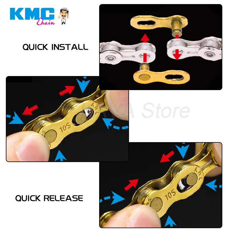 KMC Original Bicycle Chain 9 Speed Bicycle Chain Ultralight Road MTB Bike Chain X9SL X9 Z9 Z99 Current 9v Chain for Shimano Sram images - 6