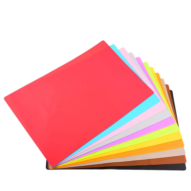 

50x70cm Large Size Silicone Table Mat Creative Silica Gel Pet Placemat Children Cup Costers Dinning Table Decoration