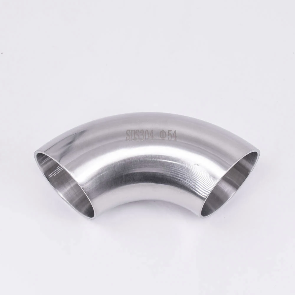 

54/57/60/63/70/76/80/85/89/102/104/108/114mm OD Butt Weld Elbow 90 Degree SUS 304 Stainless Sanitary Pipe Fitting Homebrew
