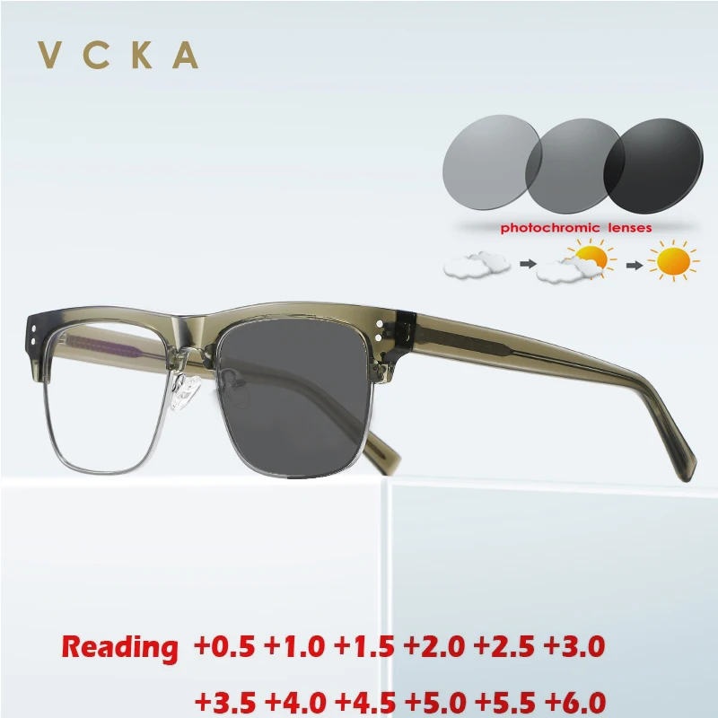 VCKA анти-синий свет очки для чтения оправа деловая мода фотохромные женские и