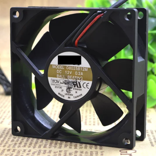 

New original 8025 D8025B12M 8CM 12V 0.20A 3-wire dual-ball chassis fan