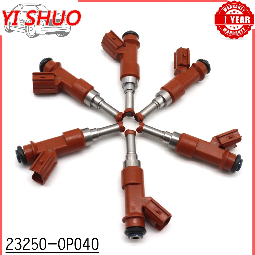 

23250-0P040 6pcs New Fuel Injectors Nozzle For Toyota Avalon Camry Highlander RAV4 Sienna Venza for Lexus ES350 RX330 RX350 3.5L