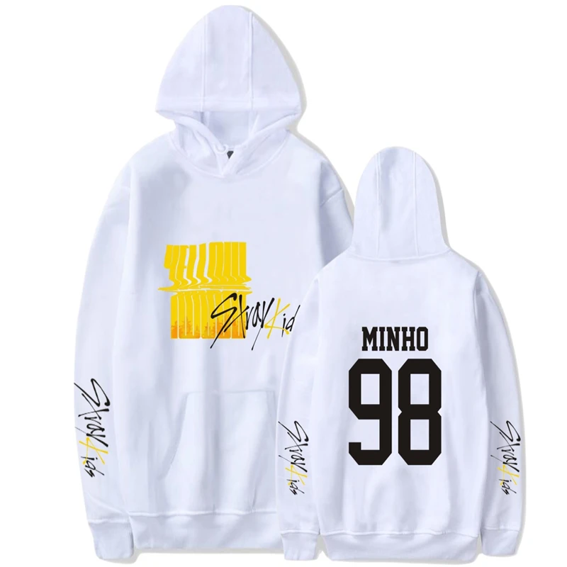 

HAN BANG CHAN CHANGBIN FELIX SEUNGMIN HYUNJIN LEE KNOW Name Age Loose Jumper Stray Kids Fleece Hoodies Sweatshirt Streetwear