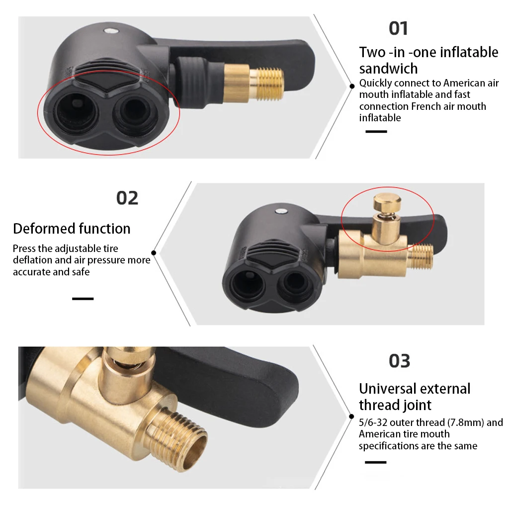 Переходник для клапана F/V A/V Schrader/Presta