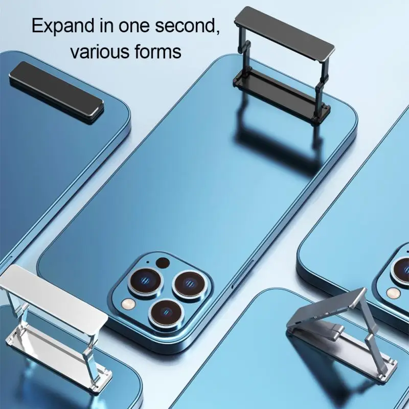 

Lazy Bracket Portable Invisible Mini Desk Mount Holder Bracket Folding L-shape Phone Stand Phone Holder Universal Folding Stand