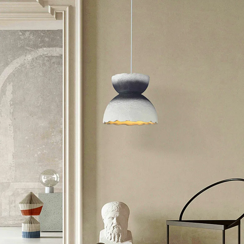 

Nordic Handmade Wabi Sabi Restaurant LED Chandelier Decoration Home Loft Hanging Lamps Kitchen Island Cafe Pendant Light Fixture