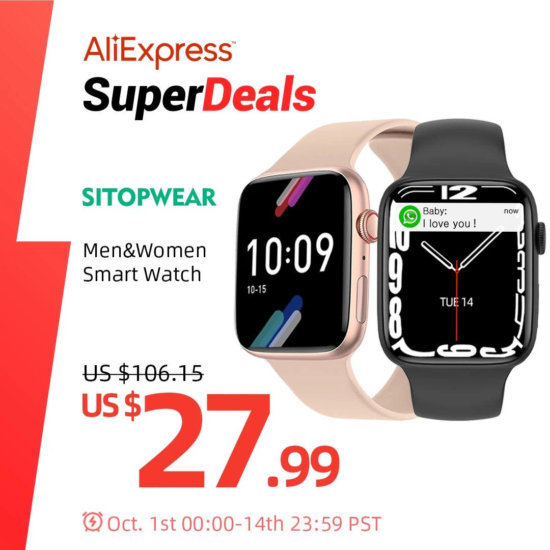 SitopWear Smart Watch 2022 Wireless Charging Smartwatch Bluetooth Calls Watches Men Women Fitness Bracelet Custom Watch Face