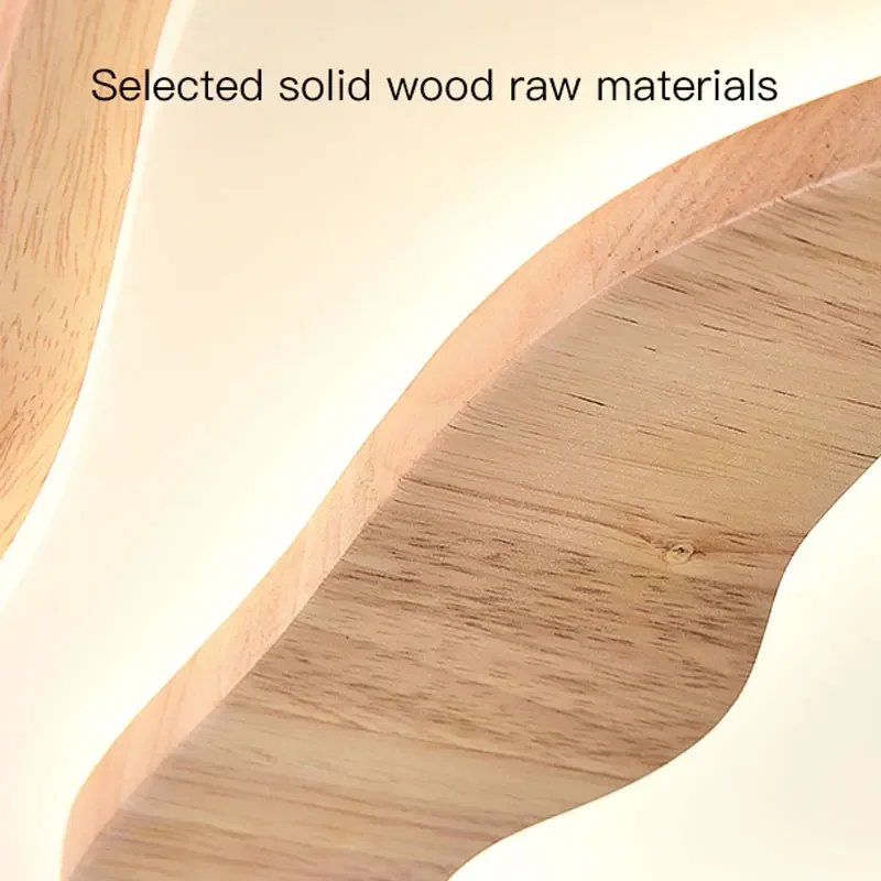 Современный светодиодный потолочный светильник из скандинавского дерева для