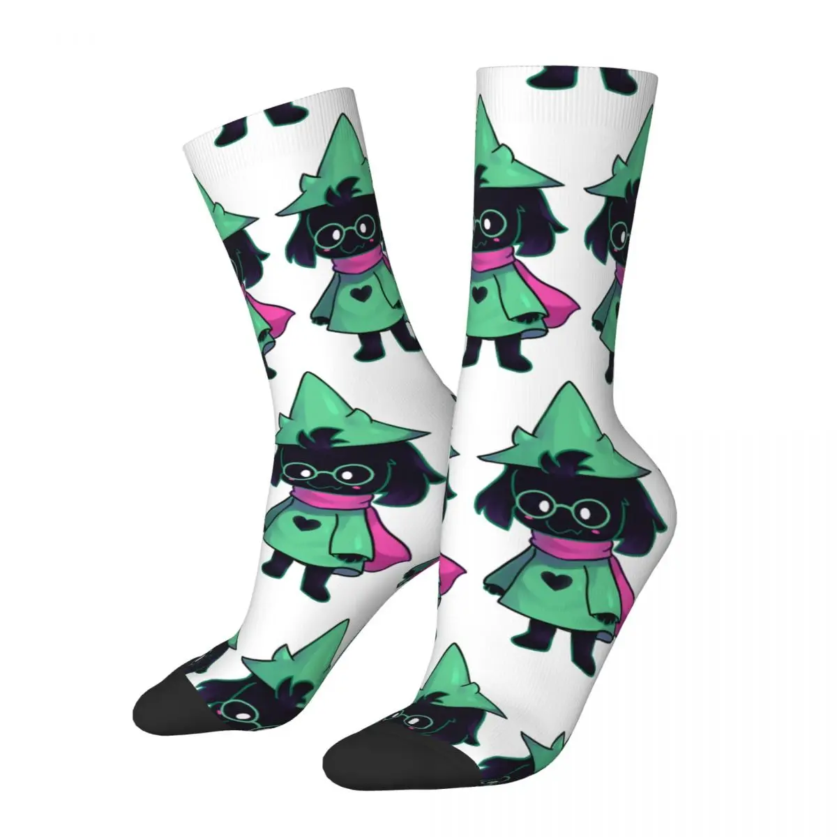 

Funny Crazy Sock for Men Standing Ralsei Hip Hop Harajuku Deltarune Happy Seamless Pattern Printed Boys Crew Sock Novelty Gift