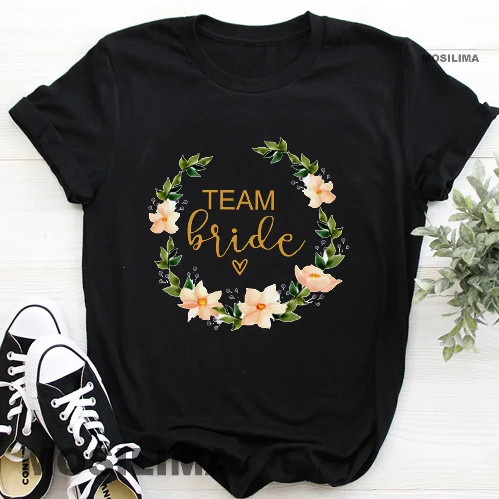 Футболка женская базовая с круглым вырезом и коротким рукавом на свадьбу