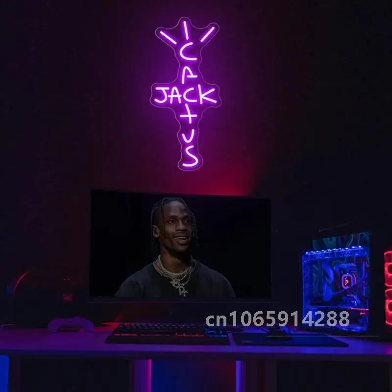 Неоновая вывеска на заказ Кактус Джек светодиодная неоновая украшение для дома