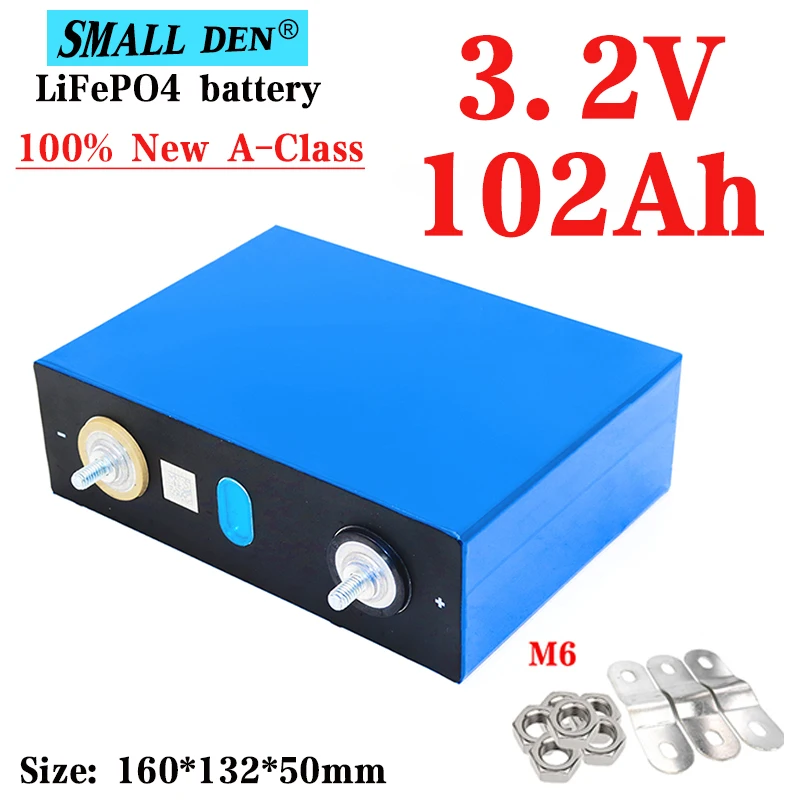 

Новинка 3,2 В 102Ah LiFePO4 аккумулятор 3C с высоким выходом тока, используемый для производства морских батарей, автомобильных батарей, фотоэлемен...
