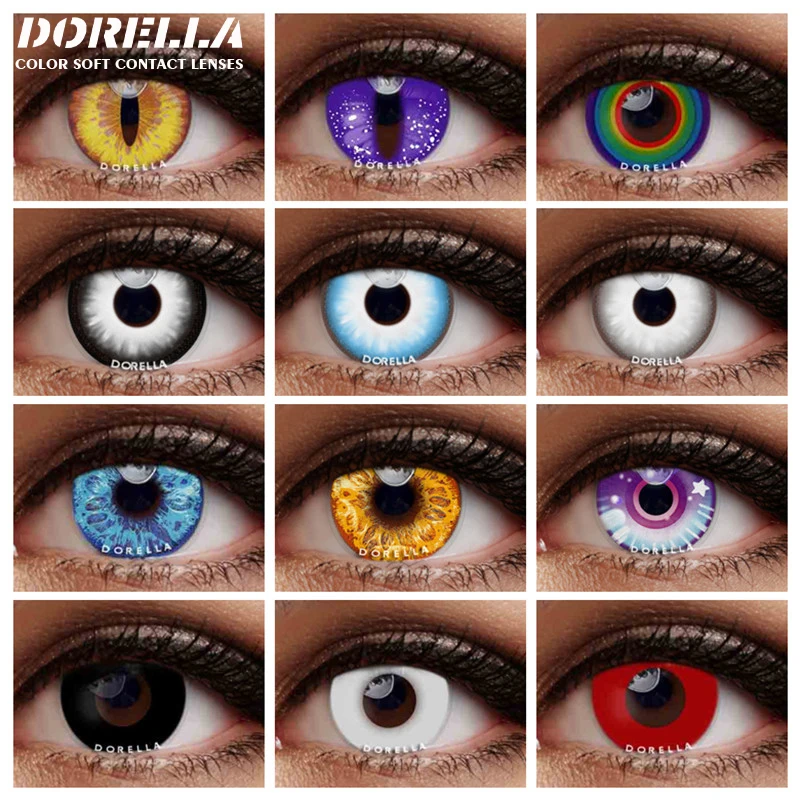Цветные контактные линзы orella для глаз, косплей, аниме, годовая косметика, контактные линзы, косметика для глаз