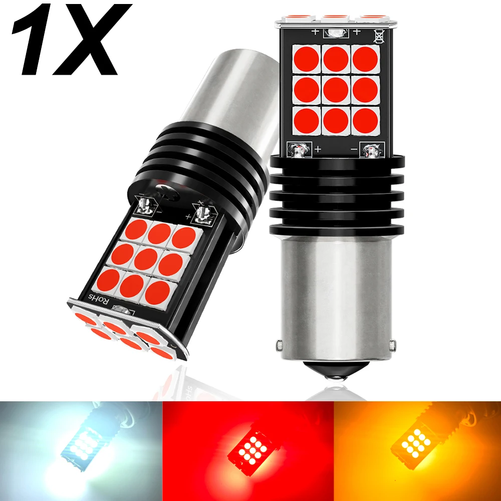 

1x 3030SMD 1156 BA15S P21W 1157 BAY15D P21/5W Led Bulb BAU15S PY21W T20 7443 W21/5W T25 3157 P27/7W Turn Signal Light 12V Amber